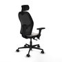 PIQUERAS Y CRESPO Silla de oficina Jorquera Sincro/Traslack Blanco y Negro