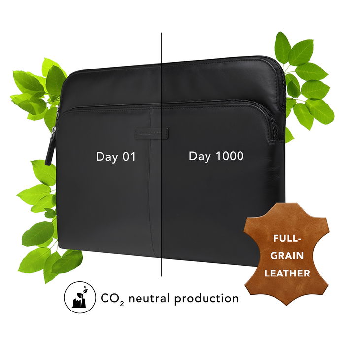 dbramante1928 SKAGEN PRO+ - Funda de cuero de grano entero para MacBook Pro 14", 35.6 cm (14"), Negro, Resistente a impactos, con bolsillo delantero dbramante1928 SKAGEN PRO+ - Funda de cuero de grano entero para MacBook Pro 14", 35.6 cm (14"), Negro, Resistente a impactos, con bolsillo delantero