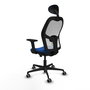 PIQUERAS Y CRESPO Silla de oficina Jorquera con mecanismo Sincro/Traslack Azul y Blanco