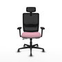 PIQUERAS Y CRESPO Silla de oficina Haches Rosa con mecanismo Sincro/Traslack
