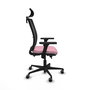 PIQUERAS Y CRESPO Silla de oficina Haches Rosa con mecanismo Sincro/Traslack