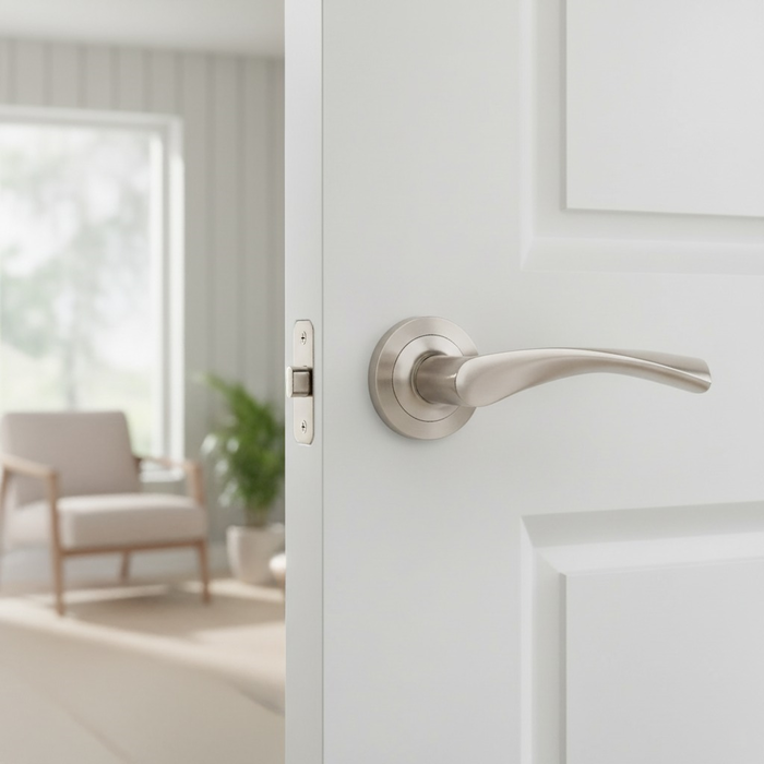 HERRAJES ALK Roseta Aluminio Zeus Ø50 Niquel Satinado