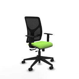 PIQUERAS Y CRESPO Silla de oficina Motilla Sincro/Traslack Pistacho/Negro