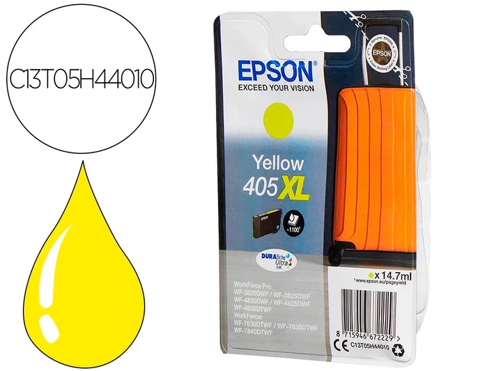 Epson Cartucho de Tinta 405XL Amarillo DURABrite Ultra