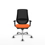 PIQUERAS Y CRESPO Silla de oficina Mardos con mecanismo Sincro/Traslack Naranja/Negro
