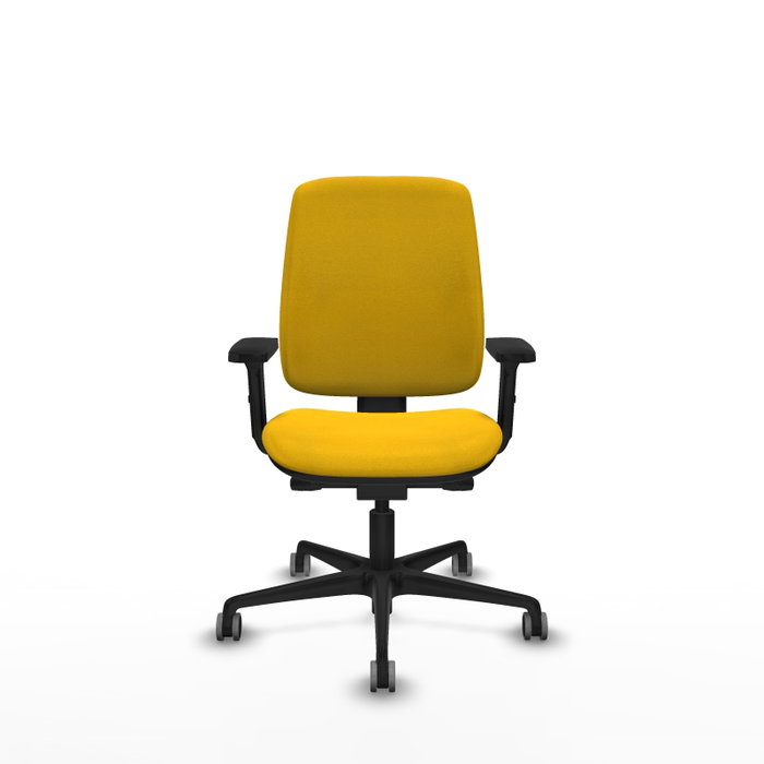 PIQUERAS Y CRESPO Silla de oficina Alares tapizada Bali amarillo
