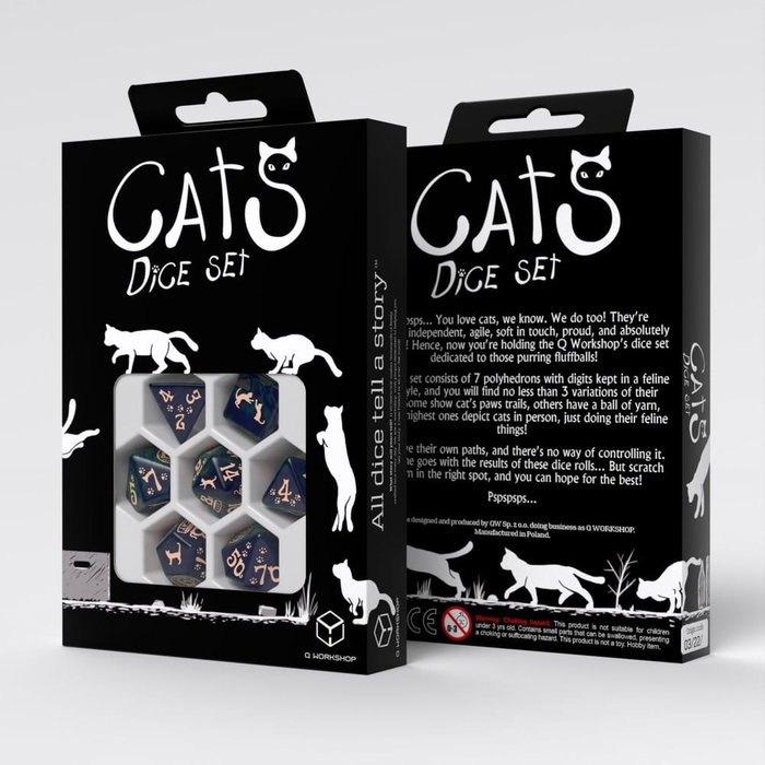 Q Workshop CATS Set de 7 Dados Mittens Q Workshop CATS Set de 7 Dados Mittens