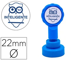 Artline Sello Emoticono Inteligente Color Azul Diámetro 22 mm Ideal Uso Escolar