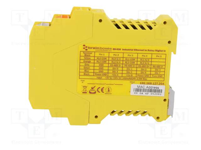 BRAINBOXES ED-538 Módulo de automatización puerta Modbus BRAINBOXES ED-538 Módulo de automatización puerta Modbus