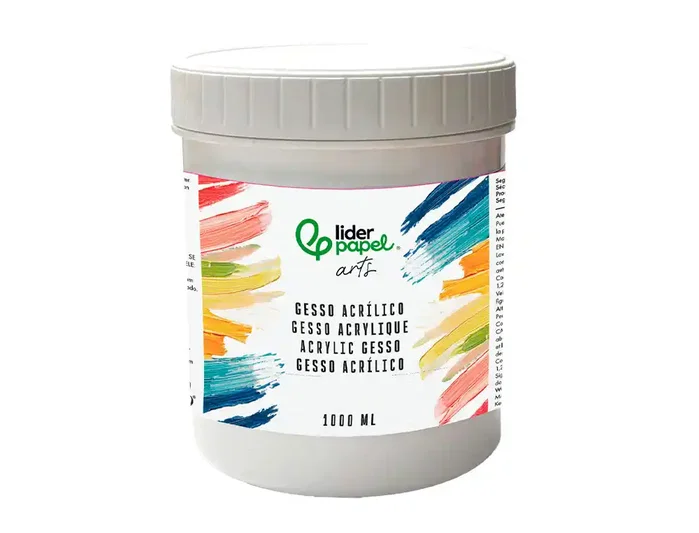 Liderpapel Gesso Acrílico Preparador de Superficies Bote 1L