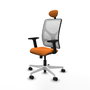 PIQUERAS Y CRESPO Silla de oficina Motilla Naranja y Blanco