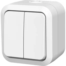 QUARX Aqua Pro Interruptor Doble Bidireccional Impermeable IP55 Blanco - 250V 10AX Conexión Rápida - QUA4004282496687