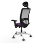 PIQUERAS Y CRESPO Silla de oficina Zulema con mecanismo Sincro/Traslack, Morado y Gris