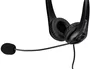 Q-connect Auricular Binaural Diadema con Micrófono USB y Control de Volumen, Cable 2m, Color Negro