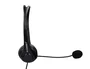 Q-connect Auricular Binaural Diadema con Micrófono USB y Control de Volumen, Cable 2m, Color Negro