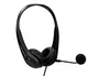 Q-connect Auricular Binaural Diadema con Micrófono USB y Control de Volumen, Cable 2m, Color Negro