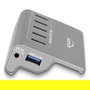 DeLOCK Hub USB 10 Gbps con 4 Puertos USB Tipo-A 3.2 Gen 2, 1 Puerto de Carga Rápida y Fuente de Alimentación Incluida - USB 3.1 Gen 2, Plug & Play, Gris Metal