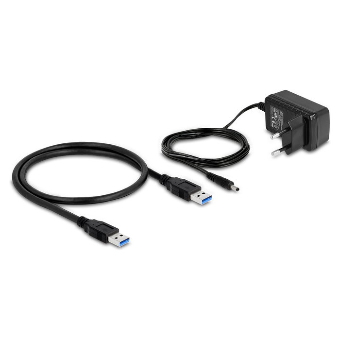 DeLOCK Hub USB 10 Gbps con 4 Puertos USB Tipo-A 3.2 Gen 2, 1 Puerto de Carga Rápida y Fuente de Alimentación Incluida - USB 3.1 Gen 2, Plug & Play, Gris Metal