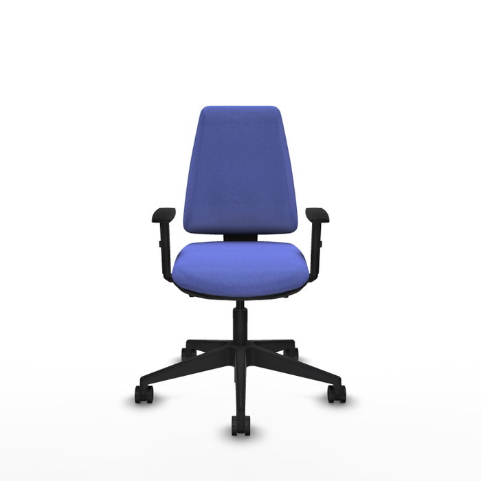 PIQUERAS Y CRESPO Silla de oficina Elche, Mecanismo Asincro, Azul claro