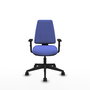 PIQUERAS Y CRESPO Silla de oficina Elche, Mecanismo Asincro, Azul claro