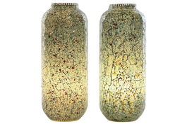 DKD Home Decor Lámpara Sobremesa Indio Verde Menta Azul Celeste 17 x 44 x 17 cm (2 Unidades)