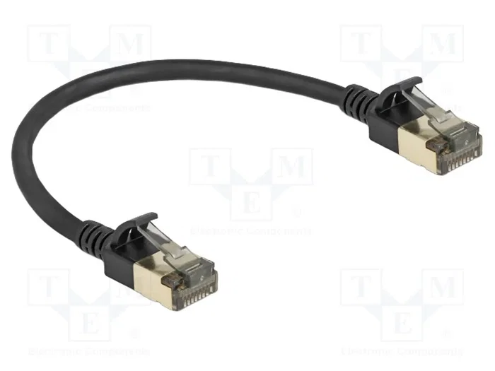 DeLOCK Cable de red RJ45 Cat.8.1 F/FTP Slim Pro 0,25 m Negro DeLOCK Cable de red RJ45 Cat.8.1 F/FTP Slim Pro 0,25 m Negro