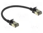 DeLOCK Cable de red RJ45 Cat.8.1 F/FTP Slim Pro 0,25 m Negro