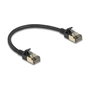 DeLOCK Cable de red RJ45 Cat.8.1 F/FTP Slim Pro 0,25 m Negro