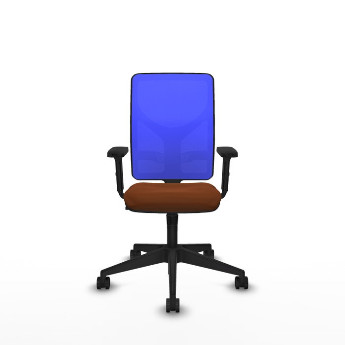 PIQUERAS Y CRESPO Silla de oficina Motilla con mecanismo Sincro, Marrón y Azul PIQUERAS Y CRESPO Silla de oficina Motilla con mecanismo Sincro, Marrón y Azul
