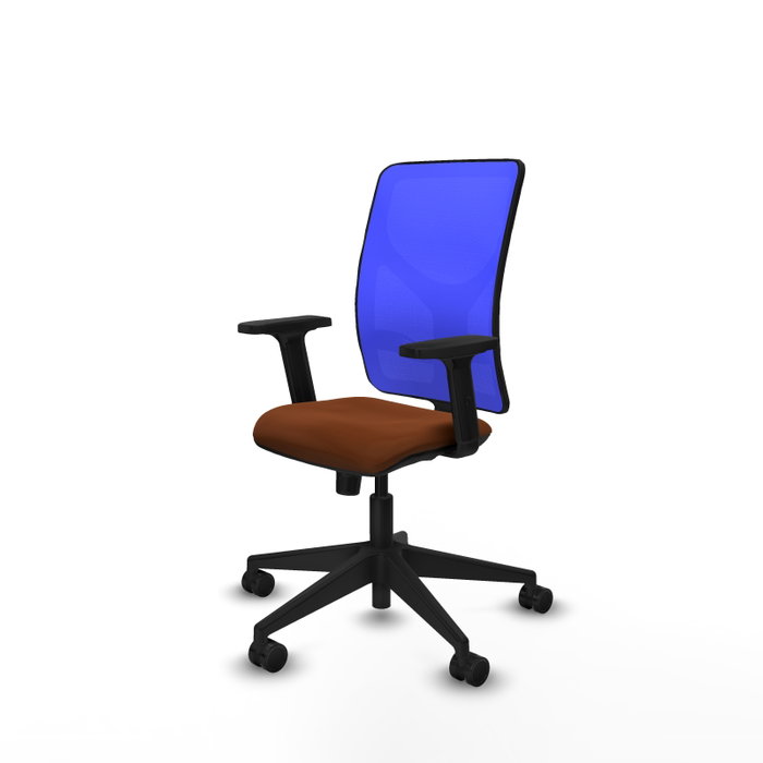 PIQUERAS Y CRESPO Silla de oficina Motilla con mecanismo Sincro, Marrón y Azul PIQUERAS Y CRESPO Silla de oficina Motilla con mecanismo Sincro, Marrón y Azul