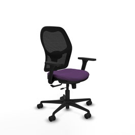 PIQUERAS Y CRESPO Silla de oficina Jorquera Morado/Negro con mecanismo Sincro/Traslack