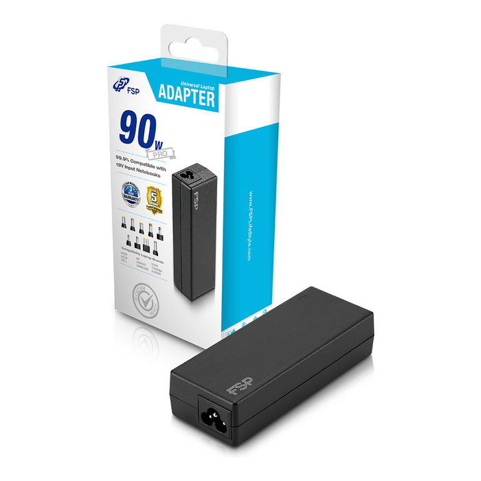 FSP NB90 PRO Adaptador de Corriente/Netzteil para Portátil, 90W, PD, Salida 18-20V/4.47A, Entrada 100 240V, Negro FSP NB90 PRO Adaptador de Corriente/Netzteil para Portátil, 90W, PD, Salida 18-20V/4.47A, Entrada 100 240V, Negro