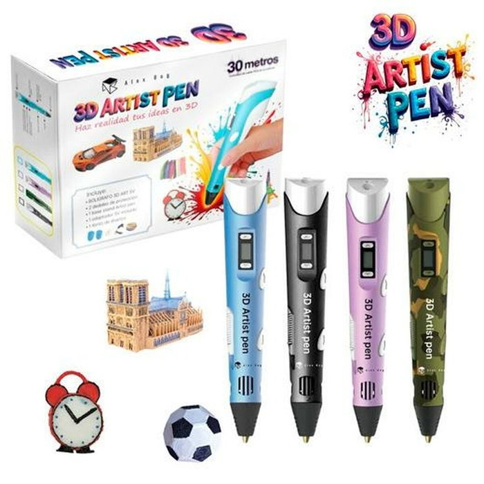 ROYMART Caja bolígrafo 3D Artist Pen con 6 recambios de colores ROYMART Caja bolígrafo 3D Artist Pen con 6 recambios de colores