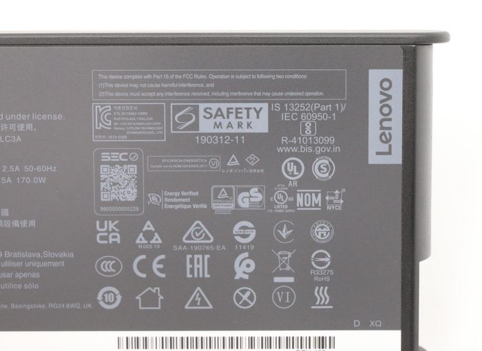 Lenovo Adaptador de CA 170 W 20 V para IdeaPad Gaming 3/LOQ 15/LOQ 16 Lenovo Adaptador de CA 170 W 20 V para IdeaPad Gaming 3/LOQ 15/LOQ 16