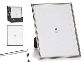 Giftdecor Portafotos Acero Plateado 15x20 cm (Set de 24)