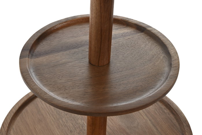 DKD Home Decor Frutero de Acacia de 2 Pisos Natural