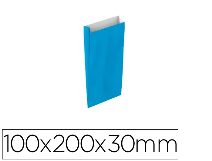 Basika Sobre de papel con fuelle celulosa celeste XXS 100x200x30 mm, 25 unidades Basika Sobre de papel con fuelle celulosa celeste XXS 100x200x30 mm, 25 unidades