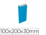 Basika Sobre de papel con fuelle celulosa celeste XXS 100x200x30 mm, 25 unidades