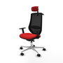 PIQUERAS Y CRESPO Silla de oficina Mardos con mecanismo Sincro/Traslack, Rojo/Negro