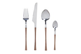 DKD Home Decor Set de Cubertería Classic Mision de 16 Piezas en Plateado