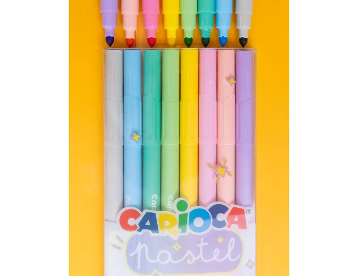 Carioca Rotuladores Pastel Surtidos de 8 Unidades con Punta Cónica Carioca Rotuladores Pastel Surtidos de 8 Unidades con Punta Cónica