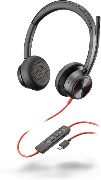 HP Poly Blackwire 8225 Auriculares USB-C con Cancelación de Ruido Premium para Llamadas y Música