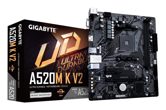 GIGABYTE A520M K V2 AM4 DDR4 Micro ATX