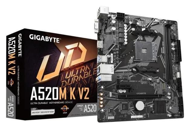 GIGABYTE A520M K V2 AM4 DDR4 Micro ATX