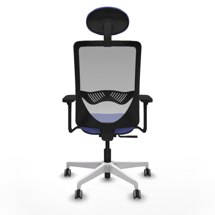 PIQUERAS Y CRESPO Silla de oficina Zulema con mecanismo Sincro, Azul claro y Gris