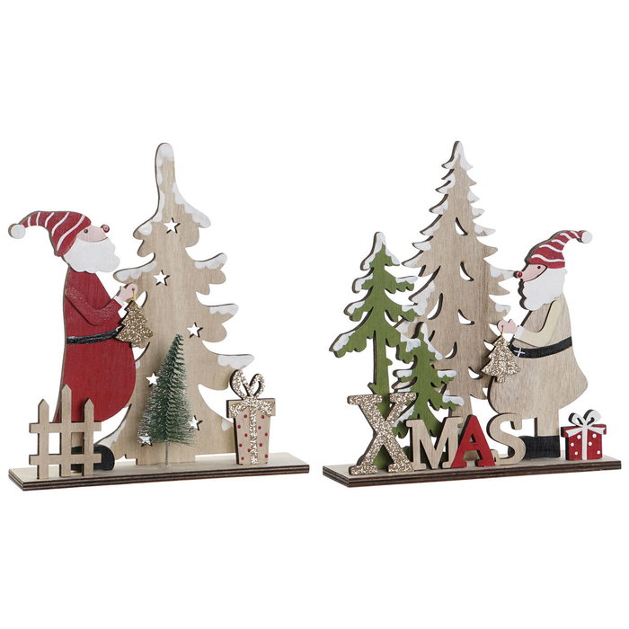 DKD Home Decor Figura Contrachapado Multicolor Surtido de 2 Unidades
