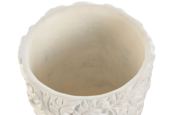 DKD Home Decor Set de 2 Maceteros de Cemento Crudo 24x24x28 cm