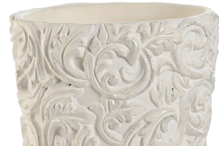 DKD Home Decor Set de 2 Maceteros de Cemento Crudo 24x24x28 cm