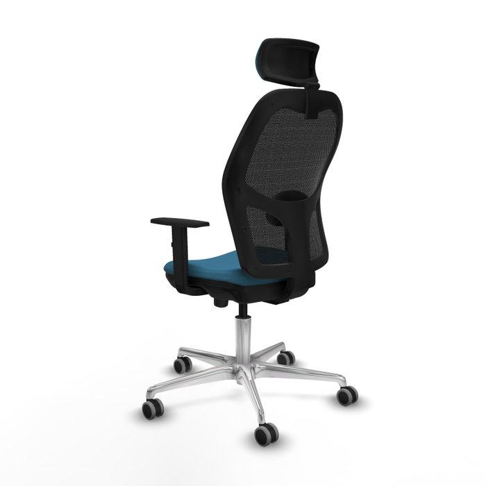 PIQUERAS Y CRESPO Silla de oficina Jorquera Sincro/Traslack Verde petróleo/Negro