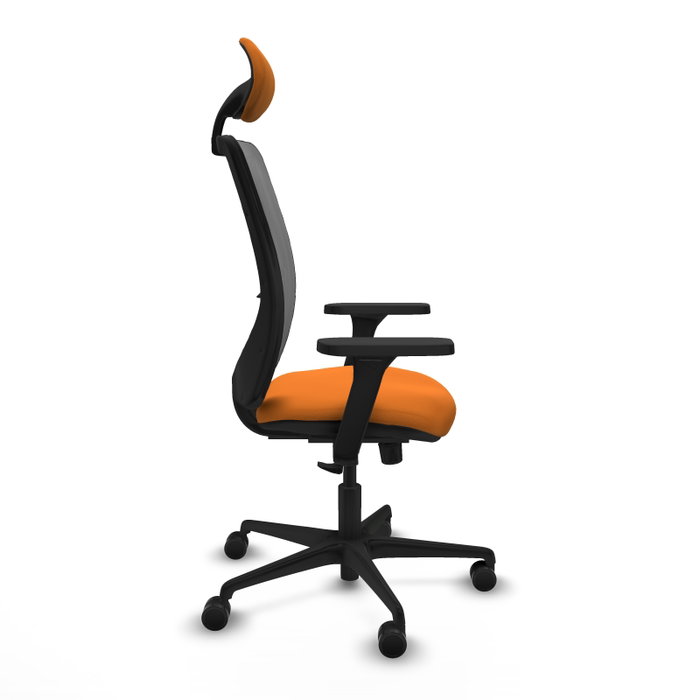 PIQUERAS Y CRESPO Silla de oficina Zulema con mecanismo Sincro, Naranja y Gris PIQUERAS Y CRESPO Silla de oficina Zulema con mecanismo Sincro, Naranja y Gris